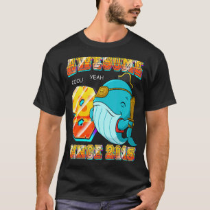 Kinder walvispiraat Geweldige sinds 2015 Whale 8e T-shirt