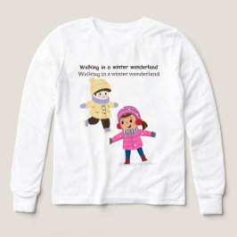 Kinder wandeling in het winterwonderland