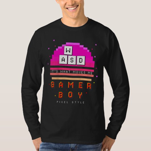 Kinder Wasd Het is wat me beweegt Computer Videosp T-shirt (Voorkant)