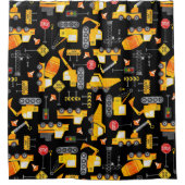 Kinder Waterverf constructievoertuigen Douchegordijn (Voorkant)