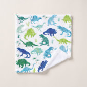Kinder Waterverf Dinosaur Silhouette Pattern Boys Bad Handdoek (Wasdoekje)