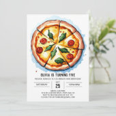 Kinder Waterverf Pizza Verjaardag Kaart