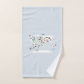 Kinder Wereldkaart dieren Bad Handdoek (Handdoek)