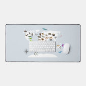 Kinder Wereldkaart dieren Bureaumat (Keyboard & Muis)