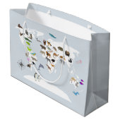 Kinder Wereldkaart dieren Groot Cadeauzakje (Achterkant Gekanteld)