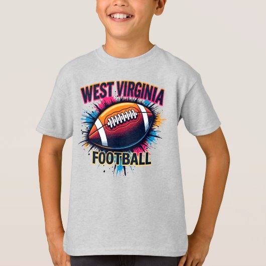 Kinder West Virginia Football T-shirt – Game Day T (Voorkant)
