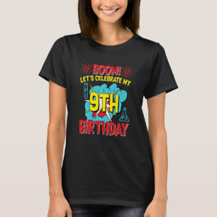 Kinder wetenschapper Birthday 9 jaar T-shirt