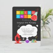 Kinder wetenschapspartij uitnodiging (Staand voorkant)