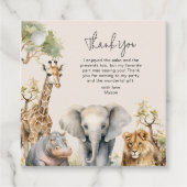 Kinder Wilde Dier Foto Verjaardag Bedankjes Labels (Voorkant)