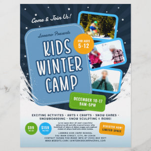 Kinder Winter Camp Marketing Event Flyer