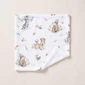 Kinder Woodland Animal Badhanddoek Set Bad Handdoek (Wasdoekje)
