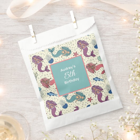 Kinder zeemeerminverjaardag bedankzakje (Geknipt)