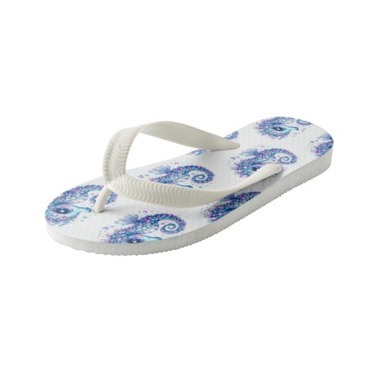 Kinder zeepaardprint Teenslippers (Schuin)
