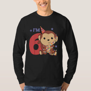 Kinder zesde jaarmannetje voor kinderen met een ba t-shirt