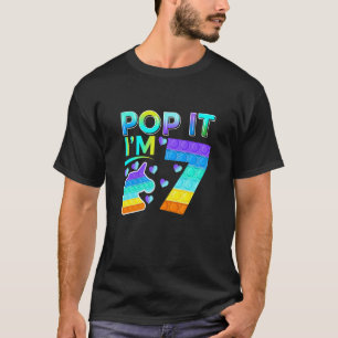 Kinder Zeven Pop Het Ik ben 7 Leuke Eenhoorn Verja T-shirt