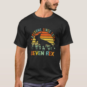 Kinder Zeven Rex 7e verjaardag Zevende Dinosaur 7 T-shirt