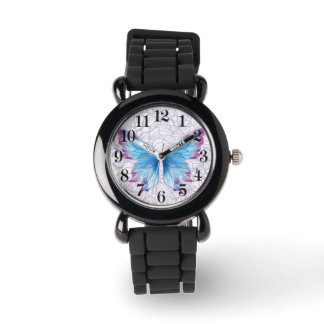 kinder zilveren glitterhorloge horloge