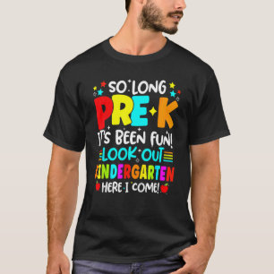 Kinder zo lang Pre K kleuterschool hier Afstuderen T-shirt