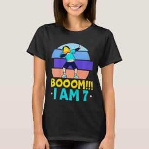 Kinder zoem Ik ben 7 Dabbing 7th Birthday Zeven ja T-shirt