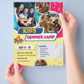 Kinder zomerkamp flyer, Kinder bootcamp zomer Flyer (Hand)