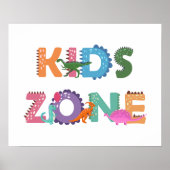 Kinder zone Dinosaurs Poster (Voorkant)