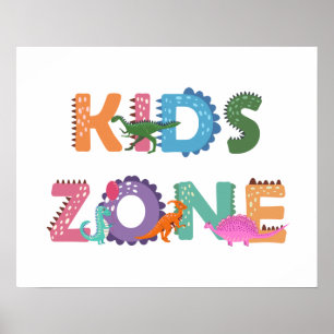 Kinder zone Dinosaurs Poster