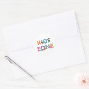 Kinder zone Dinosaurs Ronde Sticker