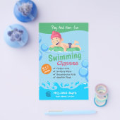 Kinder Zwemlessen Custom Flyer (Enkel)