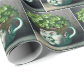 Kinderachtige bloempot cadeaupapier (Rol Hoek)