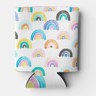Kinderachtige regenboog, Waterverf Kinder Patroon. Blikjeskoeler