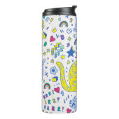 Kinderachtige tijger en regenboog patroon thermosbeker (Gedraaid links)