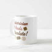 Kinderartsen hebben Chocolade nodig Koffiemok (Voorkant links)