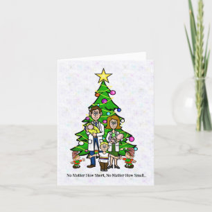 Kinderartsen met Elves en Kinder kerstkaart Kaart