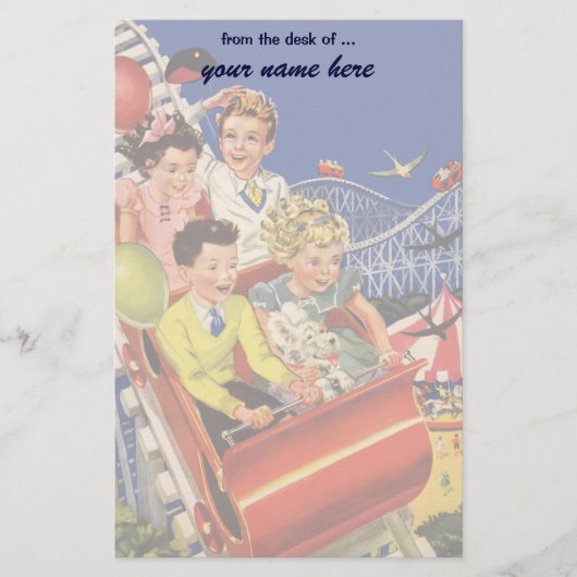 kinderballonnen Dog Roller Onderzetter Ride Briefpapier (Voorkant)