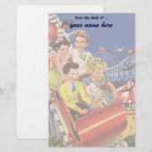 kinderballonnen Dog Roller Onderzetter Ride Briefpapier (Voorkant / Achterkant)