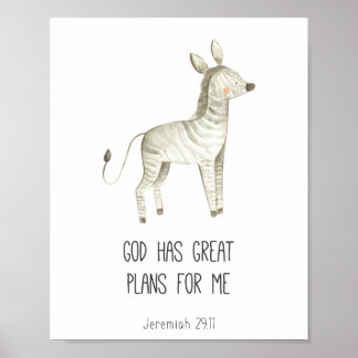 Kinderbijbel Verse God heeft grote plannen voor mi Poster