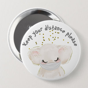 Kinderbijenkorona Sociale vervorming Ronde Button 4,0 Cm