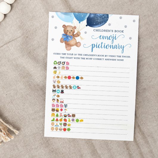 Kinderboek Emoji Pictionary Teddy Bear Kaart