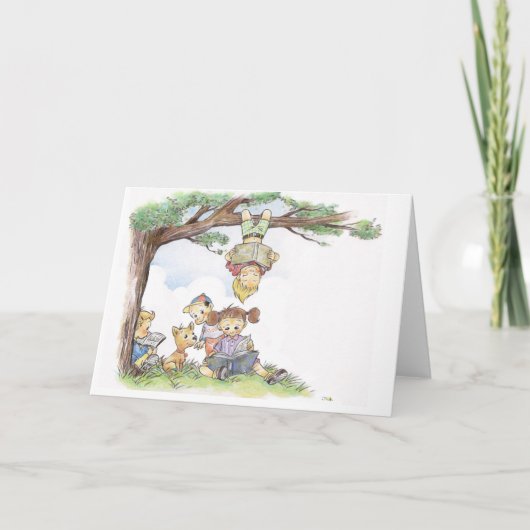 Kinderboeken lezen kaart (Voorkant)