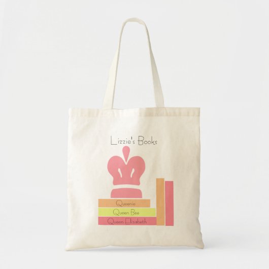 Kinderboeken met kroon tote bag (Voorkant)