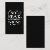 Kinderboeken Reader Cute Reading Librarian Visitekaartje (Voorkant / Achterkant)