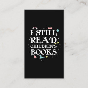 Kinderboeken Reader Cute Reading Librarian Visitekaartje