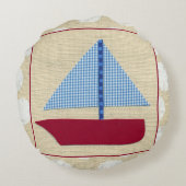 Kinderboot van Chariklia Zarris Rond Kussen (Achterkant)