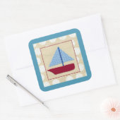 Kinderboot van Chariklia Zarris Vierkante Sticker (Envelop)