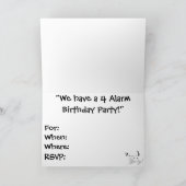 Kinderbrandweerwagen verjaardagsfeestje uitnodigin (Binnen)