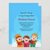 KinderCaroling Holiday Uitnodiging (Voorkant / Achterkant)