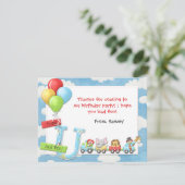 KinderCircus Verjaardagsfeest Dank Je Kaart (Staand voorkant)