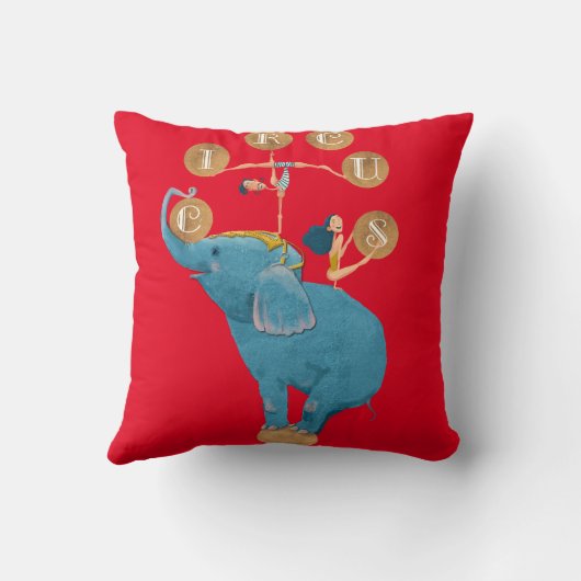 Kindercircusthema Nursery Kussen (Achterkant)