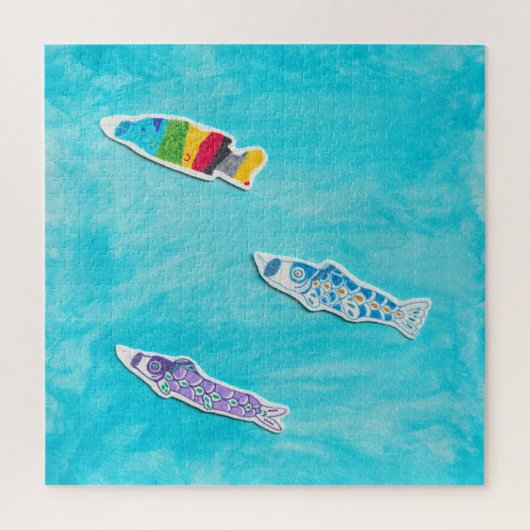 Kinderdag Koinobori vierkante puzzel Legpuzzel (Verticaal)