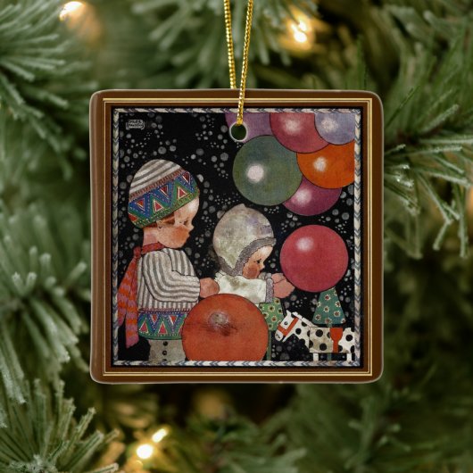  Kinderdagfeest, ballonnen en speelgoed Keramisch Ornament (Boom)